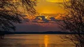 Marcowy zachód słońca nad jeziorem Dobskim - zdjęcie 18