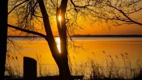 Marcowy zachód słońca nad jeziorem Dargin, Nowy Harsz - zdjęcie 34