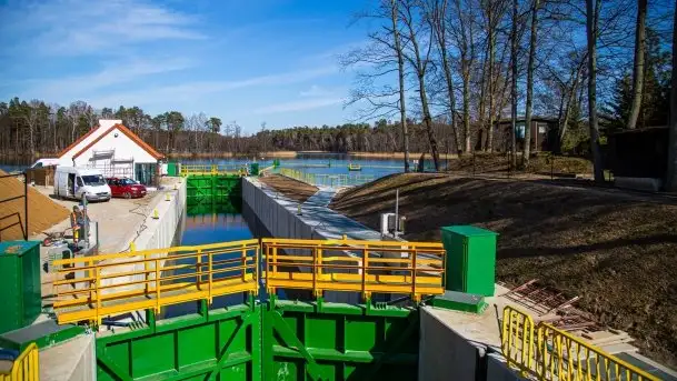 Śluza Guzianka II prawie gotowa, postęp prac 24.03.2020r.