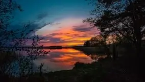 Zachód słońca nad jeziorem Tajty, 29 kwietnia 2020r. - zdjęcie 45