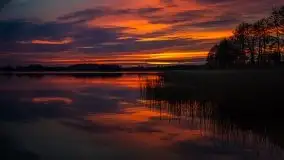 Zachód słońca nad jeziorem Tajty, 29 kwietnia 2020r. - zdjęcie 41