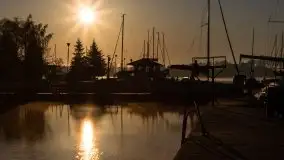 Wschód słońca nad jeziorem Ryńskim, Bocianie Gniazdo - zdjęcie 2