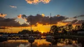 Magiczny, czerwcowy zachód słońca w Sztynorcie - zdjęcie 1