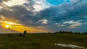 Zachód słońca w okolicach Upałt Małych - zdjęcie 1