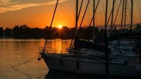 Zachód słońca, Tło dla Mew i Marina Rydzewo - zdjęcie 7