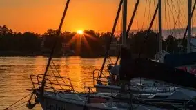 Zachód słońca, Tło dla Mew i Marina Rydzewo - zdjęcie 19