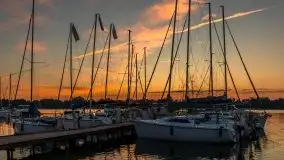 Zachód słońca, Tło dla Mew i Marina Rydzewo - zdjęcie 17