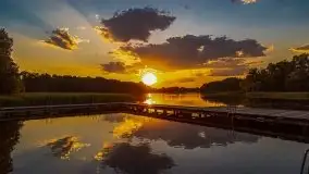 Zachód słońca nad jeziorem Łękuk - zdjęcie 34