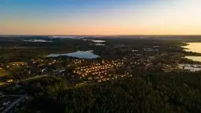 Wschód Słońca, Wilkasy, jezioro Niegocin, sierpień 2020 r. - zdjęcie 12