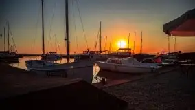 Wschód Słońca, Wilkasy, jezioro Niegocin, sierpień 2020 r. - zdjęcie 23