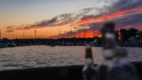 Zachód słońca, Ekomarina Giżycko, sierpień 2020 - zdjęcie 13
