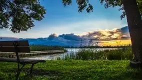 Zachód słońca nad jeziorem Ławki, wrzesień 2020 r. - zdjęcie 8