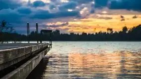 Zachód słońca nad jeziorem Ławki, wrzesień 2020 r. - zdjęcie 21