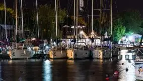 Port AZS Wilkasy skąpany w ciemnościach nocy - zdjęcie 20