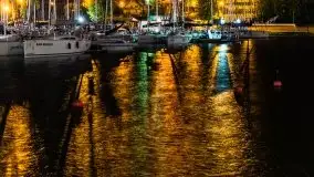 Port AZS Wilkasy skąpany w ciemnościach nocy - zdjęcie 44