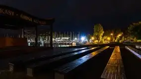 Port AZS Wilkasy skąpany w ciemnościach nocy - zdjęcie 51