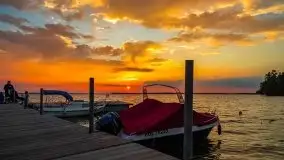 Wrześniowy zachód słońca w porcie Nowy Harsz, jez. Dargin - zdjęcie 48