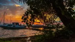 Wrześniowy zachód słońca w porcie Nowy Harsz, jez. Dargin - zdjęcie 27