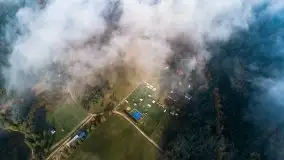 Mgła nad jeziorem Dargin i Nowym Harszem - zdjęcie 7