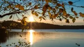 Zachód Słońca nad jeziorem Dobskim, listopad 2020 - zdjęcie 2