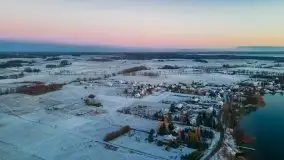 Pierwszy śnieg i wschód słońca nad jeziorem Boczne - zdjęcie 98