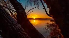 Pierwszy śnieg i wschód słońca nad jeziorem Boczne - zdjęcie 31