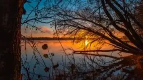 Pierwszy śnieg i wschód słońca nad jeziorem Boczne - zdjęcie 41