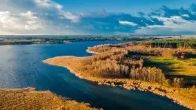 Jesień z lotu ptaka przy jeziorze Tałtowisko i kanale Grunwaldzkim - zdjęcie 28