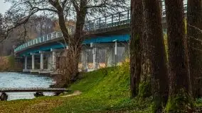 Wschód słońca przy moście Sztynorckim i jeziorze Dargin - zdjęcie 14