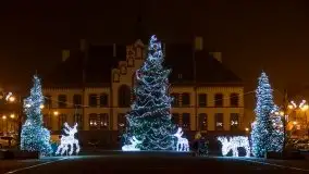 Świąteczny nocny Pisz, grudzień 2020 r. - zdjęcie 1