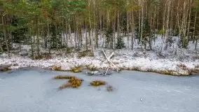 Zima nad jeziorem Wesołek, okolice Rucianej Nidy - zdjęcie 35