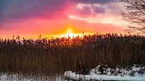 Zimowy zachód słońca między jeziorem Dargin i Sztynorckie - zdjęcie 24