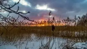 Zimowy zachód słońca między jeziorem Dargin i Sztynorckie - zdjęcie 28