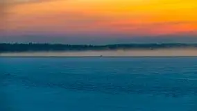 Zimowy wschód słońca nad jeziorem Dargin i... -27 stopni - zdjęcie 31