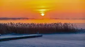 Zimowy wschód słońca nad jeziorem Dargin i... -27 stopni - zdjęcie 78