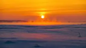 Zimowy wschód słońca nad jeziorem Dargin i... -27 stopni - zdjęcie 10