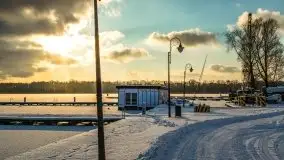 Port w Sztynorcie w zimowej scenerii, styczeń 2021 r. - zdjęcie 9