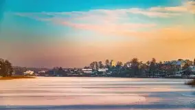 Zimowe Wydminy przed zachodem słońca, styczeń 2021 r. - zdjęcie 1