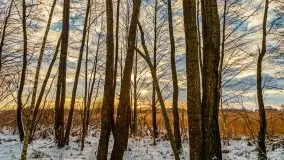 Zachód słońca w okolicach zimowych Kruklanek - zdjęcie 24