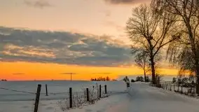 Zachód słońca w okolicach zimowych Kruklanek - zdjęcie 81