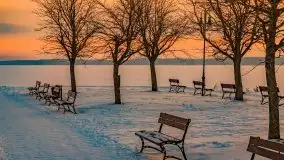 Zachód słońca w Giżycku nad jeziorem Niegocin 02.2021 - zdjęcie 22