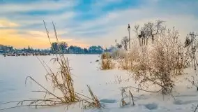 Wschód słońca w Giżycku w zimowej oprawie, 02.2021 - zdjęcie 28