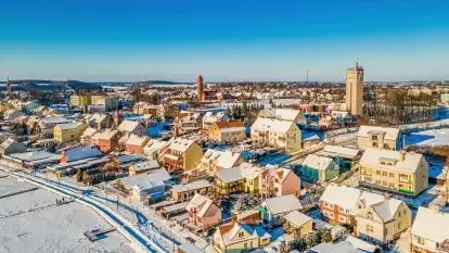 Mikołajki w zimowej scenerii, luty 2021 r.