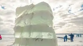 Fotorelacja z rzeźbienia w lodzie w Giżycku - zdjęcie 22