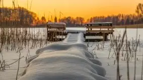 Zachód słońca nad jeziorem Siercze, luty 2021  - zdjęcie 35