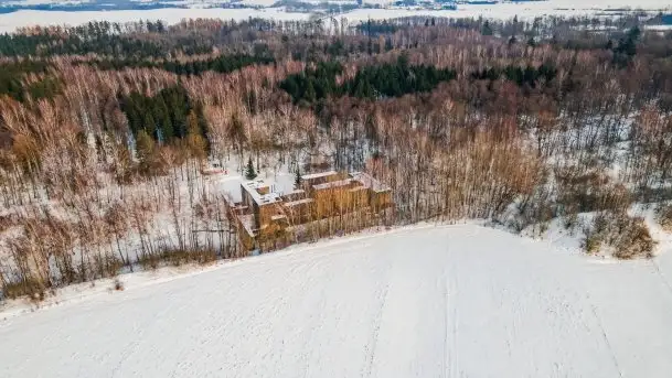 Śluza w Leśniewie Górnym w zimowej szacie, luty 2021 - zdjęcie 5