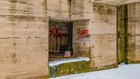 Śluza w Leśniewie Górnym w zimowej szacie, luty 2021 - zdjęcie 41