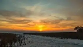 Zachód słońca nad jeziorem Niegocin, luty 2021 - zdjęcie 62