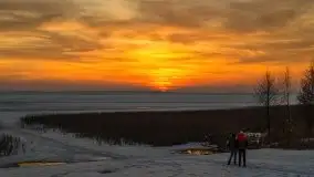 Zachód słońca nad jeziorem Niegocin, luty 2021 - zdjęcie 73