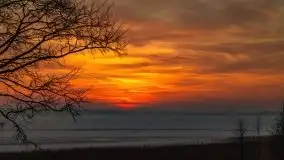 Zachód słońca nad jeziorem Niegocin, luty 2021 - zdjęcie 67